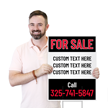 For Sale Add Text Vertical Custom Real Estate Yard Sign