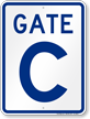 Gate C, Gate ID Sign