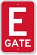 Gate E Gate ID Sign