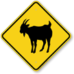 Goat Crossing Sign