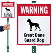 Warning Dog Breed LawnBoss® Sign & Stake Kit