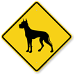 Great Dane Symbol Guard Dog Sign