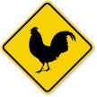 Rooster Crossing Sign