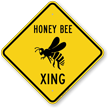 Honey Bee Xing Road Sign