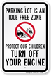 Protect Our Children Turn Off Engine Sign