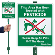 Area Has Been Treated With Pesticides Sign