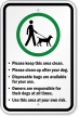 Keep This Area Clean Dog Poop Sign