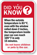 Do Not Leave Children Pets In Car Sign