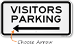 Directional Visitors Parking Sign