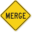 Merge Road Traffic Sign