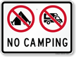 No Campings Sign