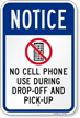 No Cell Phone OSHA Notice Sign