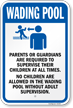 No Children Allowed In Wading Pool Sign