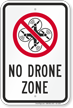 No Drone Zone Sign