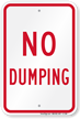 No Dumping Sign