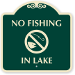 No Fishing In Lake Sign