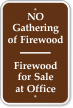 Firewood For Sale At Office Campground Sign