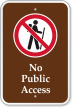 No Public Access with Graphic Campground Sign