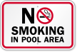 No Smoking In Pool Area Sign