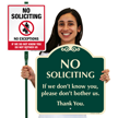 No Soliciting No Exceptions Sign