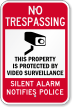 Alarm System In Use No Trespassing Surveillance Sign