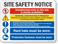 Notice Multi Message Job Site Safety Sign