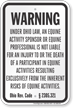 Ohio Equine Liability Sign