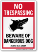 Beware of Dog Sign