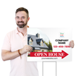 Open House Yard Sign Customize Name Number And Logo