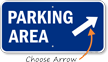 Parking Area Arrow Direction Sign