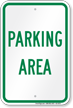 Parking Area Sign