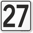 Parking Lot Number 27 Sign