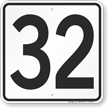 Parking Lot Number 32 Sign