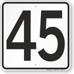 Parking Lot Number 45 Sign