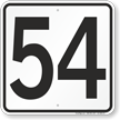 Parking Lot Number 54 Sign
