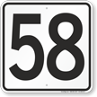 Parking Lot Number 58 Sign
