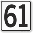 Parking Lot Number 61 Sign