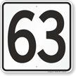 Parking Lot Number 63 Sign