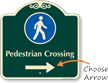 Designer Pedestrian Crossing Sign with Arrow