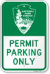 Permit Parking Only National Park Service Sign