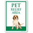 Pet Relief Area Sign