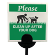 Dog Poop Sign Packs with Stakes