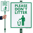 Please Do Not Litter with Graphic Sign