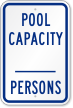 Pool Max Capacity Persons Sign