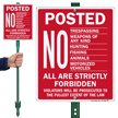 Posted Violators Will Be Prosecuted LawnBoss Sign