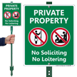 Private Property No Soliciting Lawnboss Sign