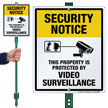 Property Protected By Video Surveillance LawnBoss Sign