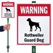 Warning Dog Breed LawnBoss® Sign & Stake Kit