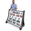 Rolling Roadside Changeable Message Board Sign   White