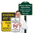 Quiet Zone No Barking Be Respectful Sign